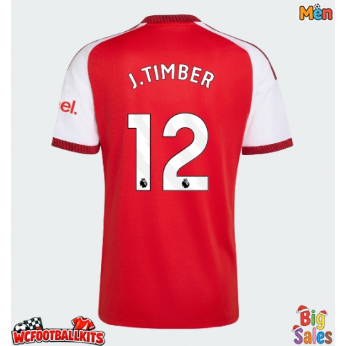Arsenal Jurrien Timber #12 Replica Home Stadium Shirt 2026-27 Short Sleeve